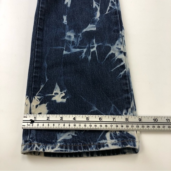 Vintage acid wash flare jeans HOLLYWOOD Size 28inches 80s 90s low rise - Picture 8 of 12